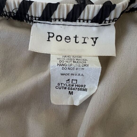 Poetry black and tan chevron high low dress size medium - Picture 9 of 14